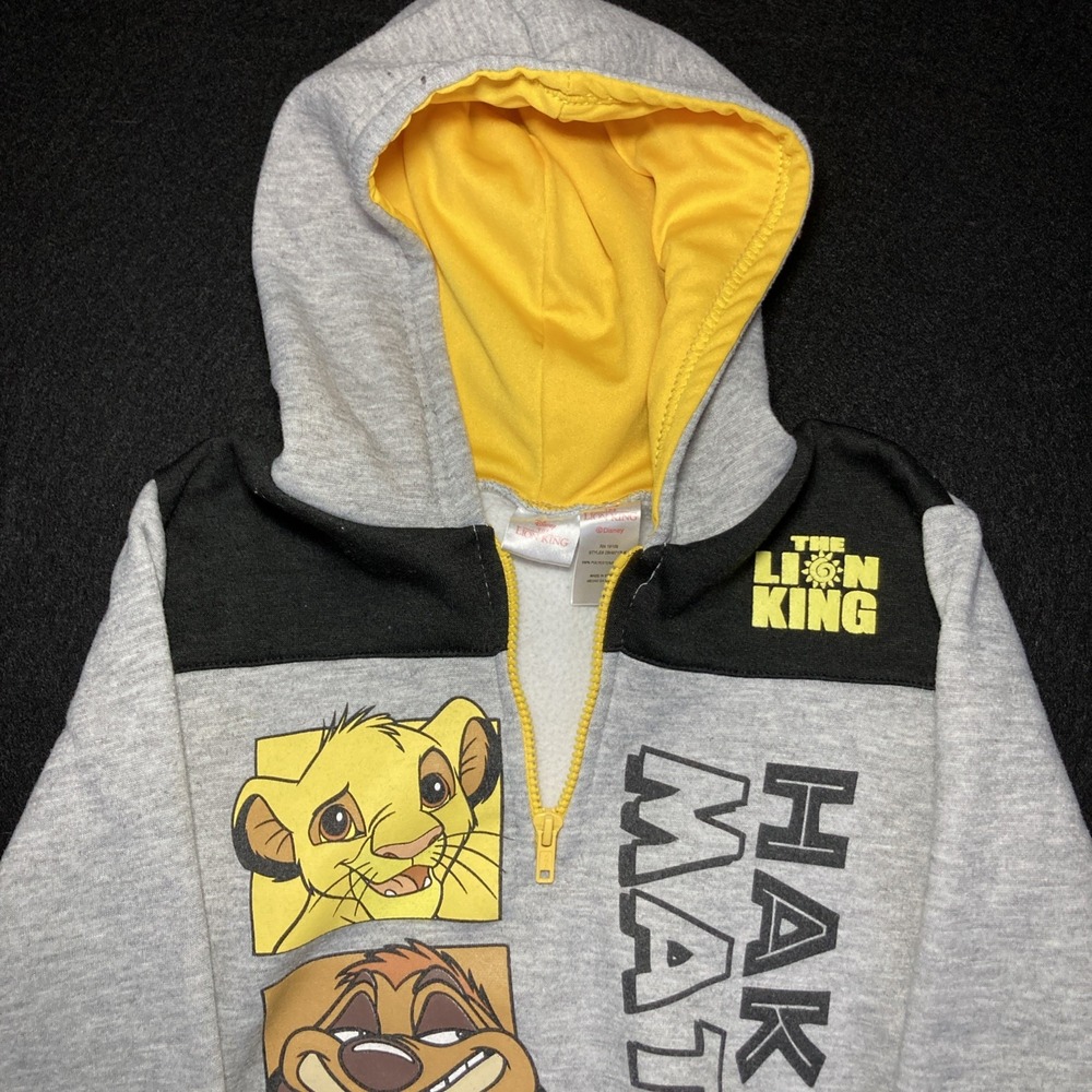Disney Lion King Half Zip Hoodie Toddler   Size 6 Hakuna Matata‎